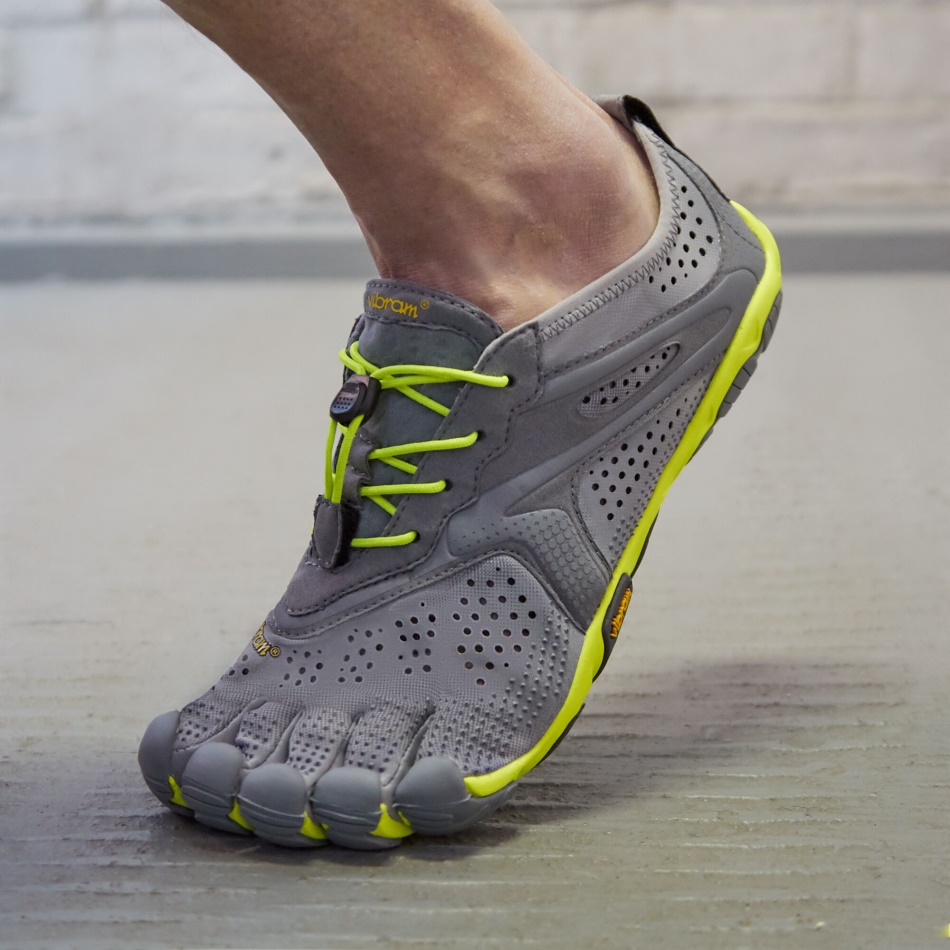 Vibram V-run Herren Grau-gelb